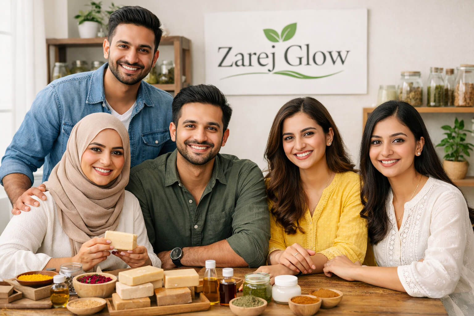 Zarej Glow team creating natural chemical-free skincare